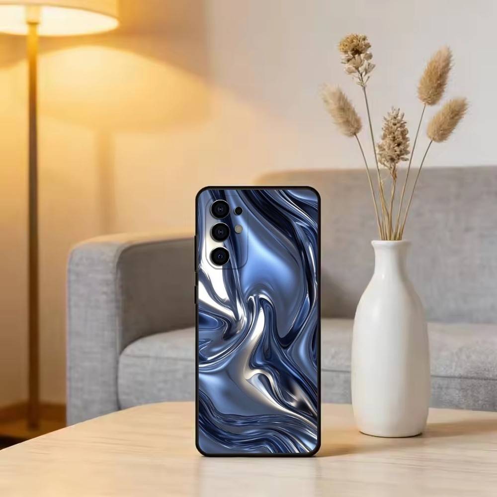 Металлический узор Чехол для телефона Для Samsung S25,S24,S21,S22,S23,S30,Ultra,S20,Plus,Fe,Мягкий силикон Черный чехол