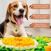 Pet Slow Food Mat Bone Shaped Scent Training Pad Flannel Snuffle Mat with Squeakers Non-Slip Base Stress Relief Dog Toy