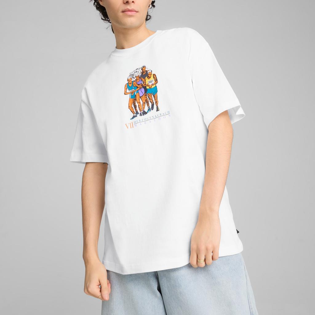Puma GRAPHICS MARATHON Футболка Унисекс Белая 629413-02