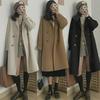 Hepburn Style Woolen Coat: 2023 Autumn/Winter, Korean Version, Warm Loose Casual Thickened Mid-Length Women's Trend