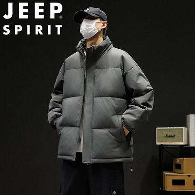 JEEP SPIRIT Мужская повседневная куртка с воротником-стойкой и утеплителем