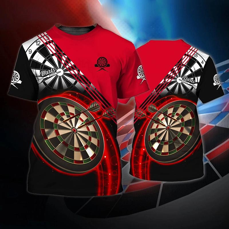 Beer And Darts 3D Print Men T-shirt Summer Cool Streetwear O-Neck Short Sleeve T Shirts Oversized Harajuku Boys Kids Tees Tops