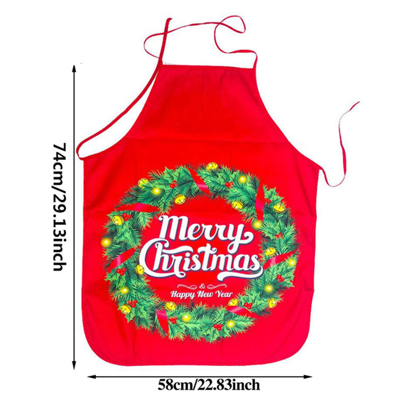 Милый рождественский фартук с принтом Санты, лося, снеговика для женщин, мужчин, регулируемый кухонный фартук для выпечки, шеф-повара, приготовления пищи, праздничный атрибут для вечеринки