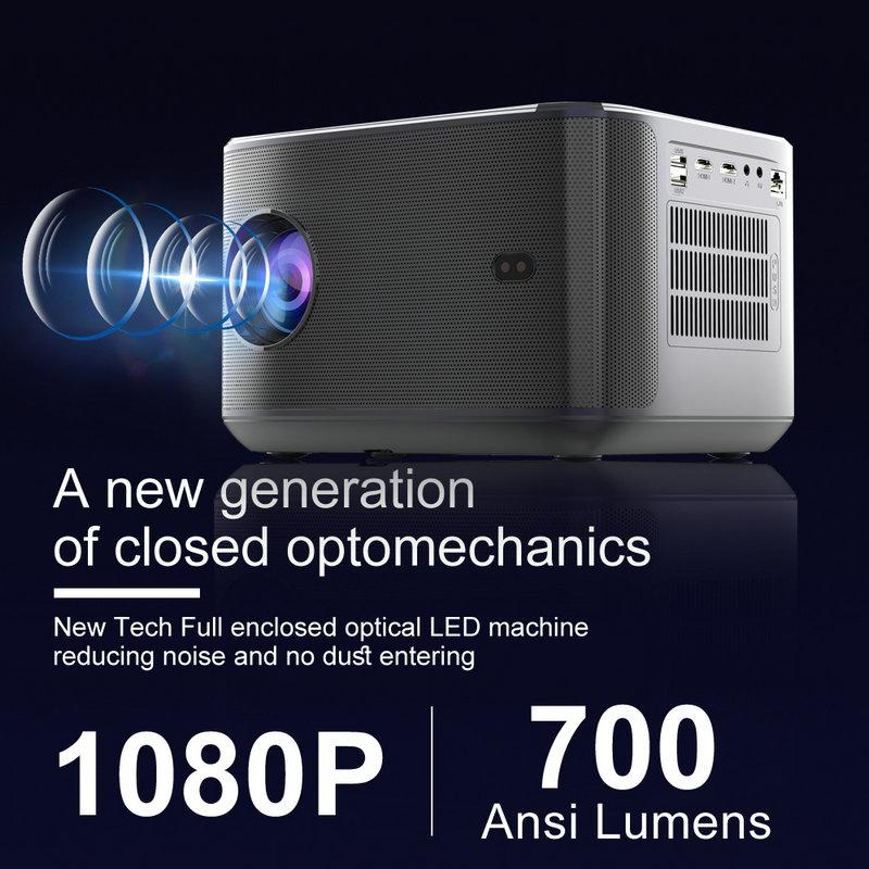 Vivicine Модернизированный A6 пылезащитный 1920x1080 WIFI Smart Bluetooth Android 9.0 1080p Full HD домашний кинотеатр видеопроектор