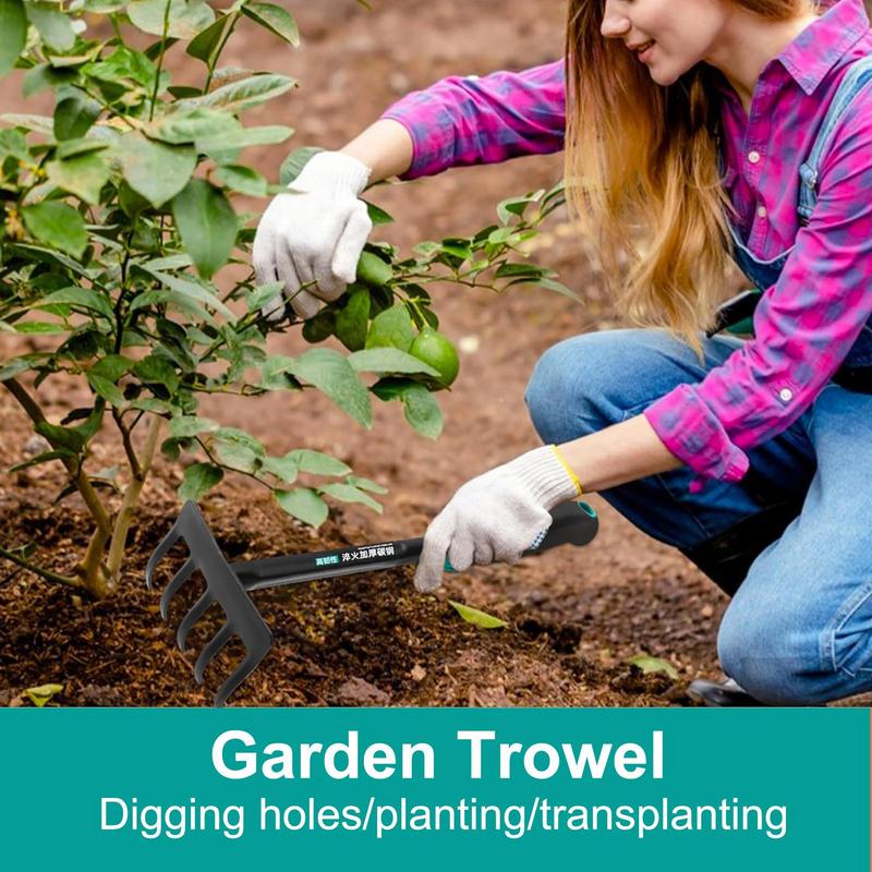 4 шт. Садовые совки Ручной инструмент Маленький набор посадочных лопаток Тепличная лопатка для пересадки цветов Копающий грабли Для походного снаряжения