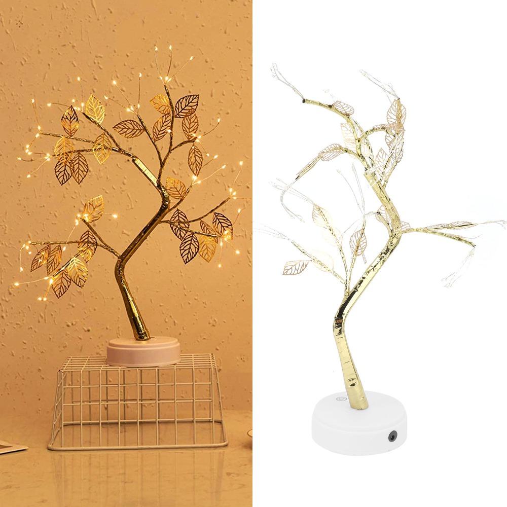 72 LEDs Tree Shape Lamp Warm White Light Bonsai Tree Light Restaurant