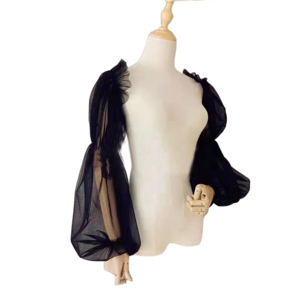 1 пара тонких рукавов-фонариков, дышащие сетчатые рукава, свадебные нарукавники для женщин