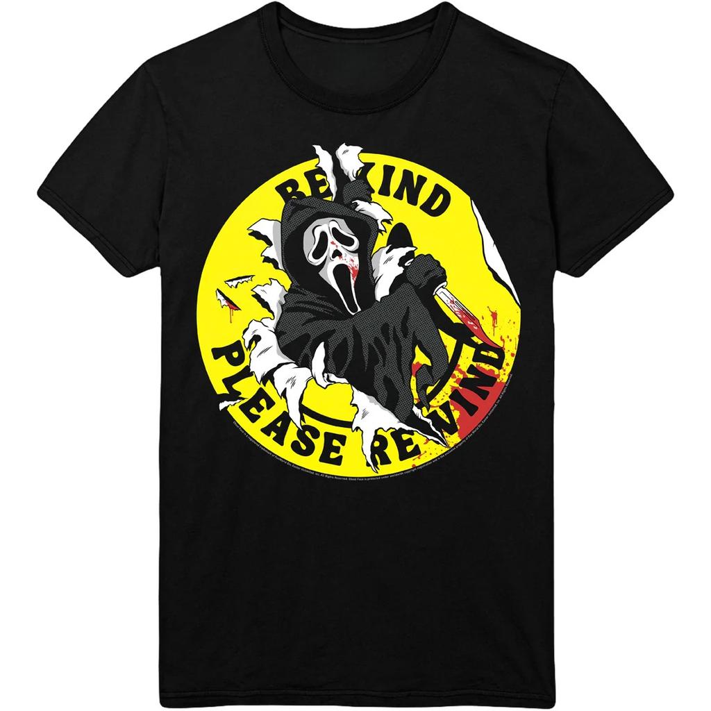 Scream Movie Ghost Face Tshirt for Men and Women Summer Pure Cotton Clothing Fashion Gothic Short Sleeved Tshirt Unisex