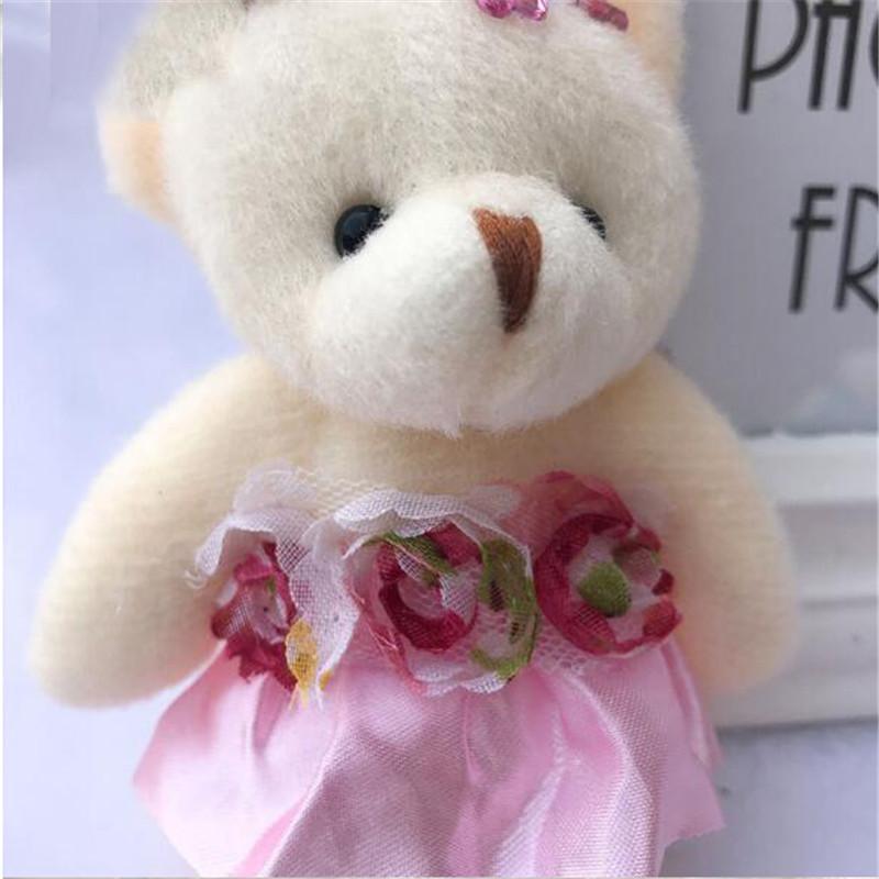 Плюшевый плюшевый мишка-букет 11 см, праздничный подарок, кулон, дешевая отправка детям, прямая поставка