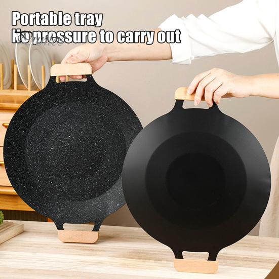 Korean Style BBQ Grill Pan for Stove Top Large Camping Baking Frying Pan Cast Iron Multipurpose Griddle for Cooking Lovers