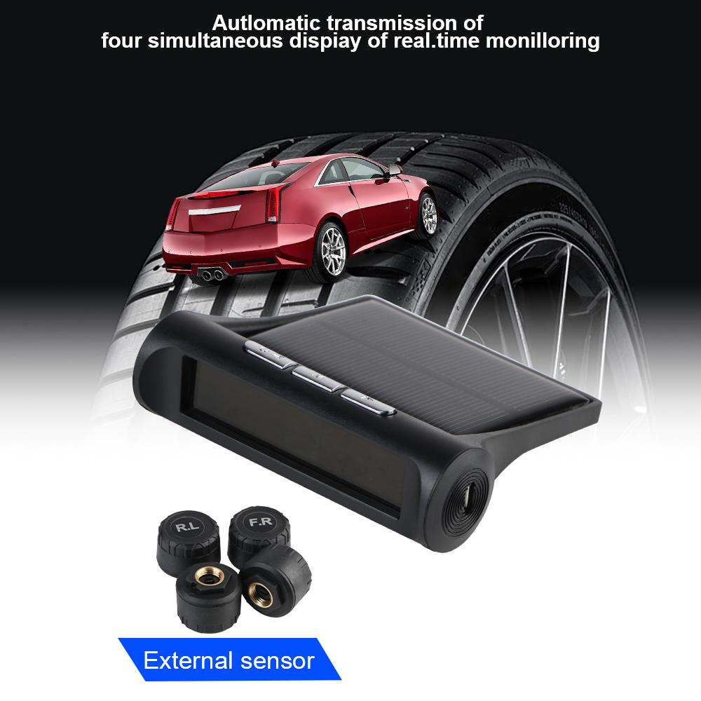 Auto Security Smart External Car TPMS Solar Power Digital LCD Display 0.1-8Bar Tyre Pressure Monitoring System Universal