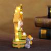 LED Lighted Festival Resins Nativity Figurines Ornament Set Holiday Tabletop Decoration for Christmas Party Decors Gift