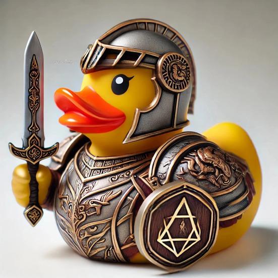 Фигурка утки-волшебника из смолы, ретро-рыцарь, настольное украшение, коллекционная ролевая утка в стиле вестерн-фэнтези для книжного шкафа, прикроватного столика