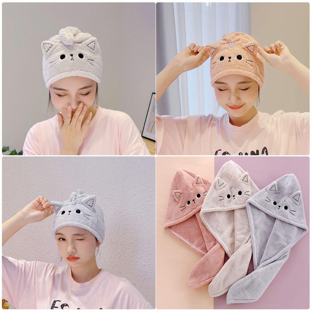 Portable Hair Cap Coral Fleece Quick Dry Hat High Quality Hair Towel
