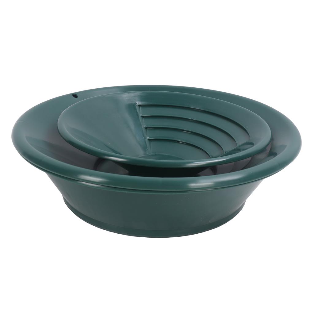 3PCS Gold Panning Pan ABS Plastic Gold Washing Pan Kit Hand Operated Round Gold Dredging