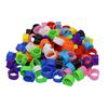 100 Pcs Inner Diameter 8MM 10MM Bird Plastic Clip Rings Pigeon Colored Foot Ring 10 Colors Pigeon Supplies