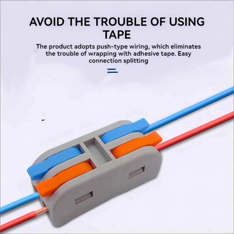 10 шт. Мини-два в двух выходах Быстрая проводка Мягкие и жесткие провода Электрик общего назначения Устанавливает соединитель провода Быстрый соединитель