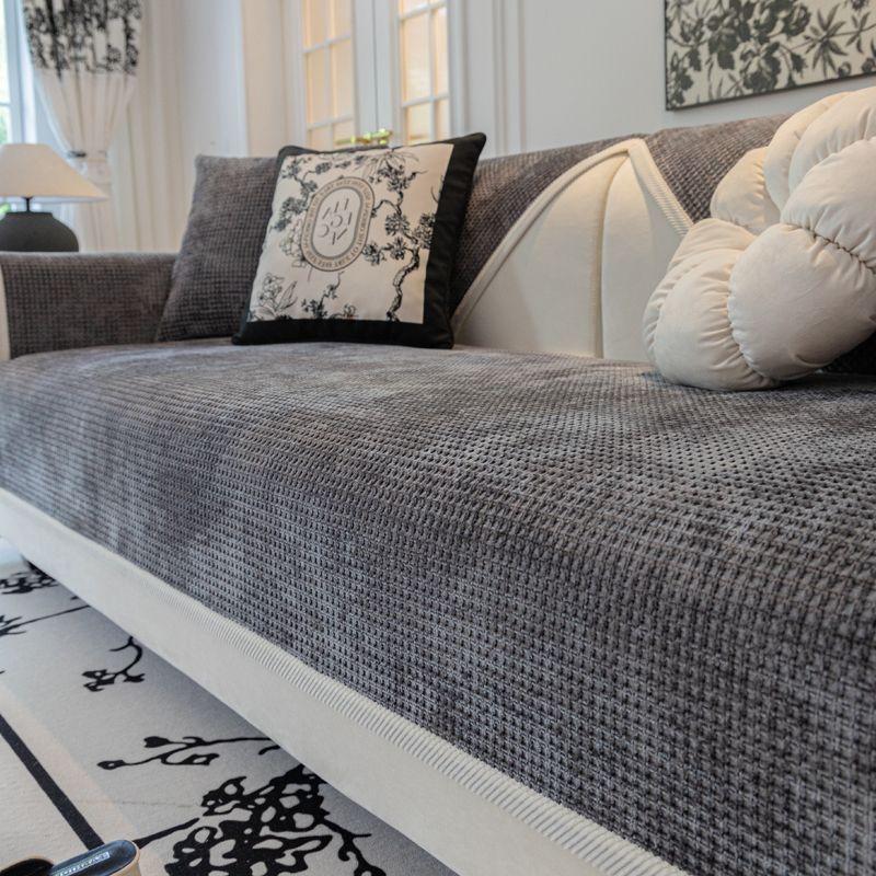 Подушка для дивана, универсальная нескользящая подушка на четыре сезона, простая современная вафельная синель, универсальный чехол для дивана, тканевый чехол