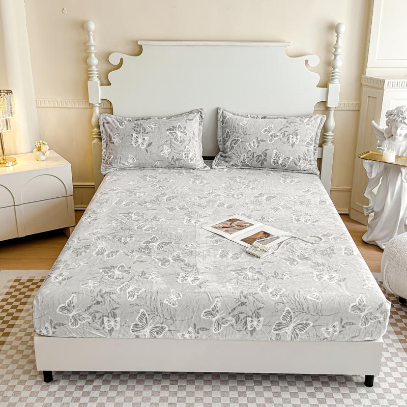 Теплая бархатная простыня на резинке, резное бархатное покрывало для кровати, эластичная простыня для дома, зимний мягкий протектор для матраса, sabanas (Нет наволочки)