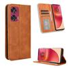 Flip Cover For Motorola Moto Edge 50 Fusion Leather Case [Flip Vintage Leather] Shockproof Durable Retro Phone Case