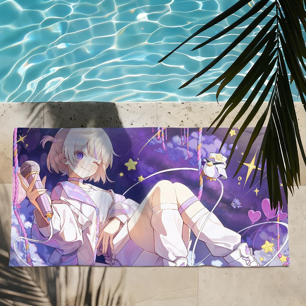 VTuber Тодороки Х-Хадзимэ Полотенце для пения Мягкое Легкое Анти-песок Большое Пляжное Полотенце Быстросохнущее Ванная Спорт Семья