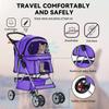 Wheels Cat Stroller, Pet Dog Jogger Stroller, Carrier Waterproof with Cup Holder & Removable Liner, Dog Strollers or Small Dogs,