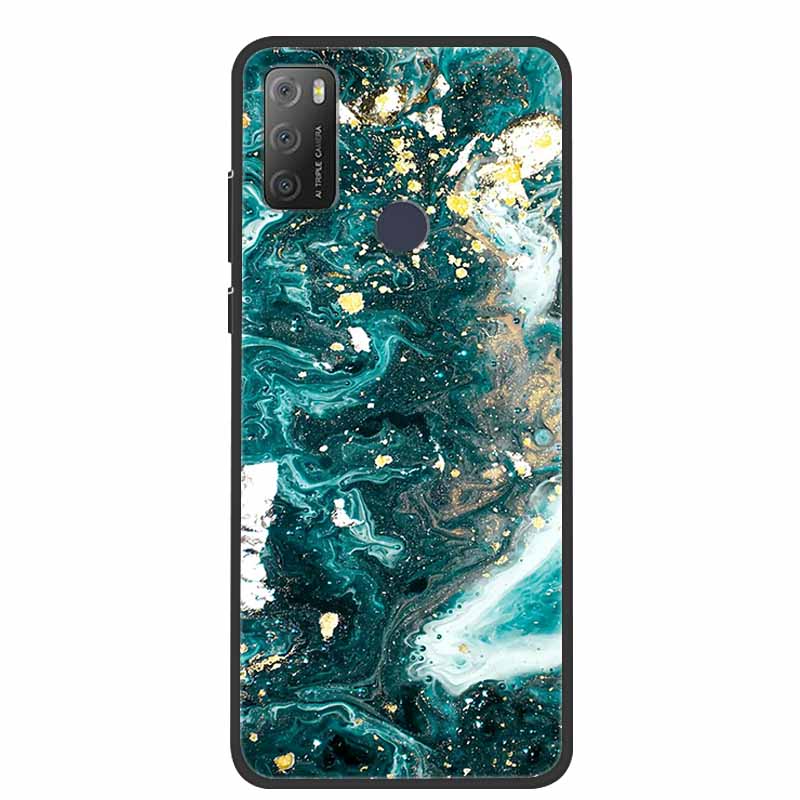 Для Alcatel 1S 2021 чехол роскошный силиконовый мягкий чехол из ТПУ для телефона Alcatel 1S 2020 противоударный милый бампер из ТПУ Fundas Coque