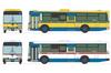The Bus Collection Bus Collection Funabashi Shinkeisei Bus Retro Color Set of 2 Diorama Supplies