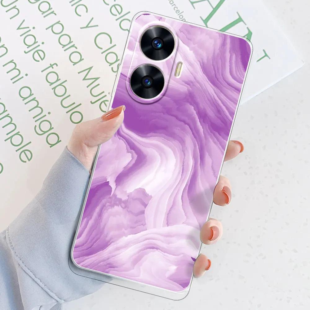 Чехол для Realme C55 6.72” Fundas Прозрачный Мягкий Силикон ТПУ Защитный Чехол для Телефона Для OPPO Realme C55 C 55 Чехол Бампер Оболочка Coque