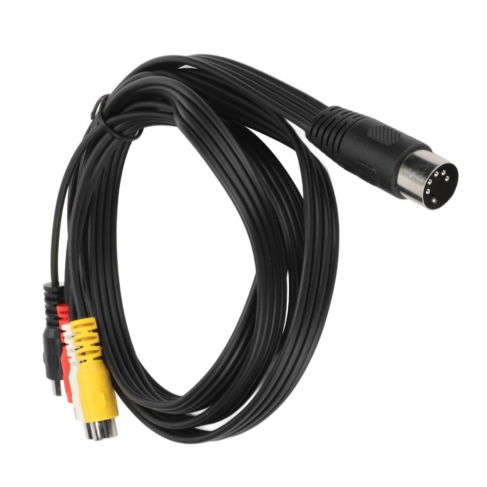 Plug and Play Audio Cable Connector 4.9ft DIN 5 Pin to 4RCA Cord  DVD