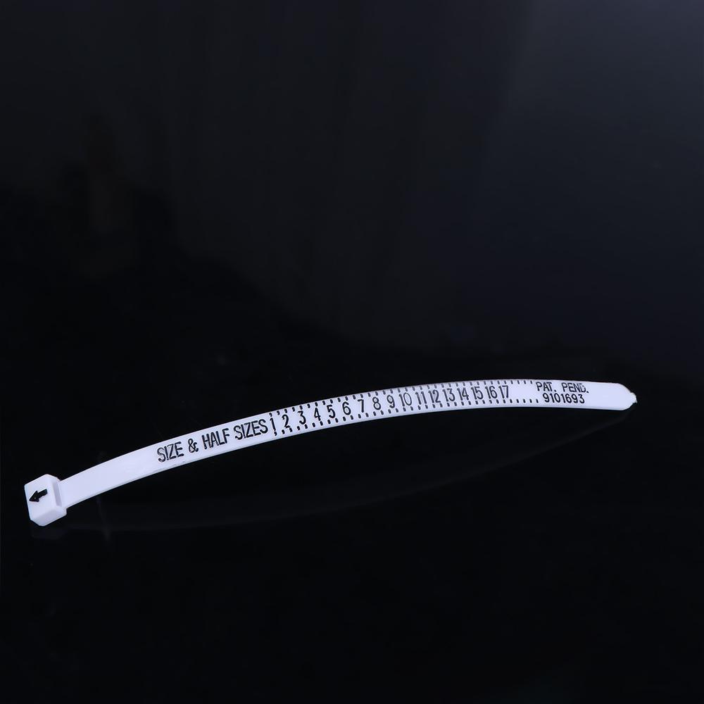 Accurate Black Plastic Finger Measure Gauge Measure Tools Jewelry Ring Sizer Accessory