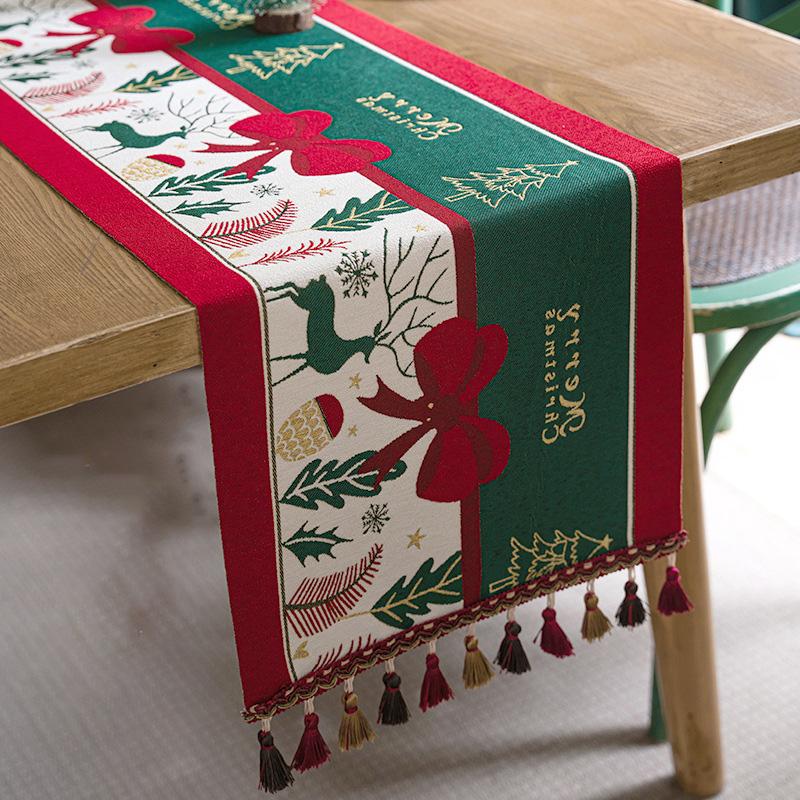 1 шт. Праздничные узоры Рождественская дорожка для стола 35*160 см с Санта-елкой Снеговик крышка стола