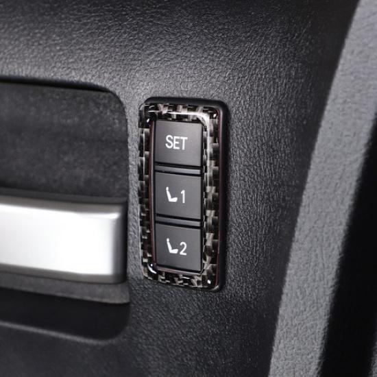 Soft Carbon Fiber Seat Memory Switch Sticker Trim For Toyot Tundra 2007-2013