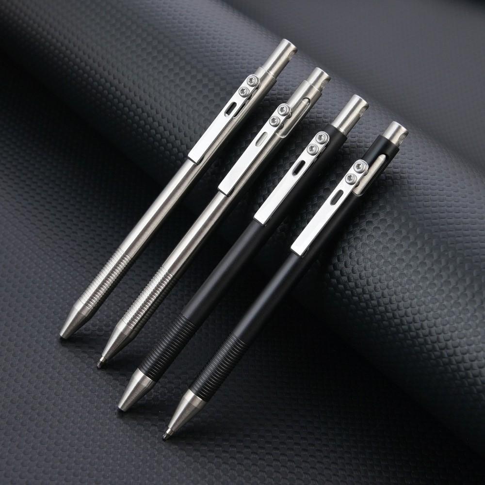 Stainless Steel Retractable Ballpoint Pen Heavy Duty Writing Pen Stationery Gift Pen  School Office