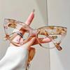 Retro Fashion Anti-blue Light Cat Eye Reading Glasses Unisex Trendy Oversized Presbyopic Eyeglasses