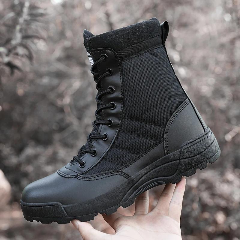 Fashion Tactical Boots Men Boots Special Force Desert Combat Boots Outdoor Hiking Boots Ankle Shoes Men Work Safty Shoes