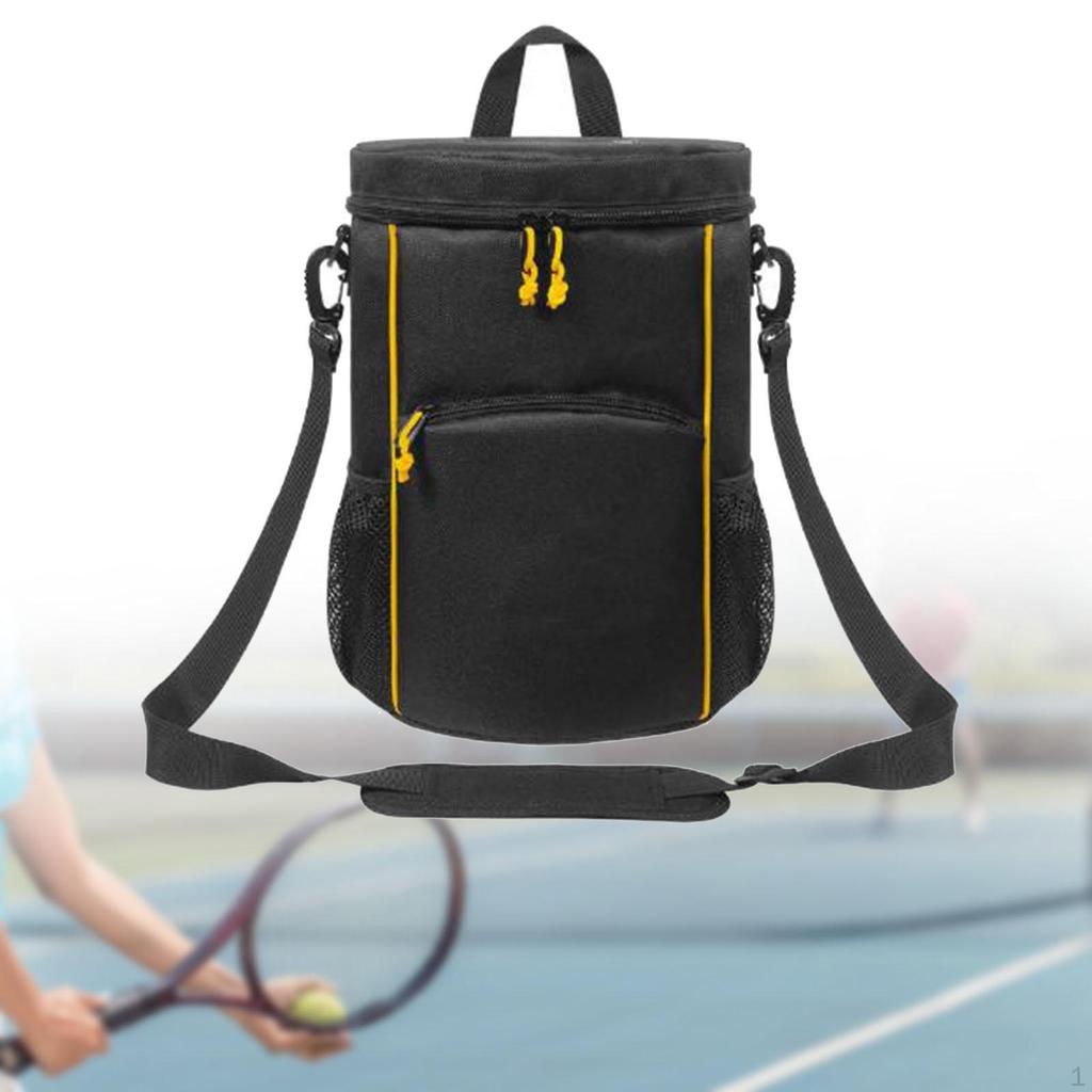 Tennis Ball Bag Carry Multifunctional Sturdy Bottom Removable Adjustable Shoulder