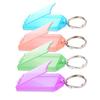 20Pcs Tough Plastic Key Tags with Split Ring Label Window Assorted Colors