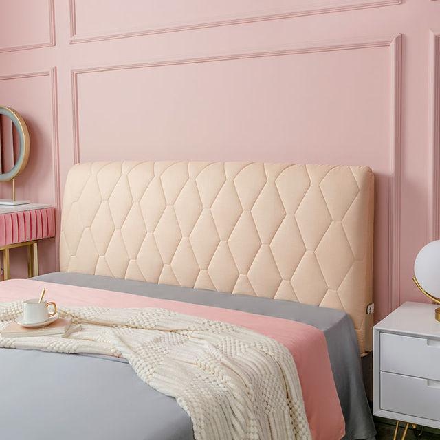 Чехол на изголовье мягкого бархата, утолщенный, полностью обернутый, стеганый, универсальный, против столкновений, пылезащитный прикроватный защитный чехол