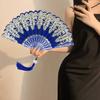Chinese Style Folding Fan with Tassel Portable Summer Hand Held Fan Dance Performance Photo Props Party Costume Accessories Gift