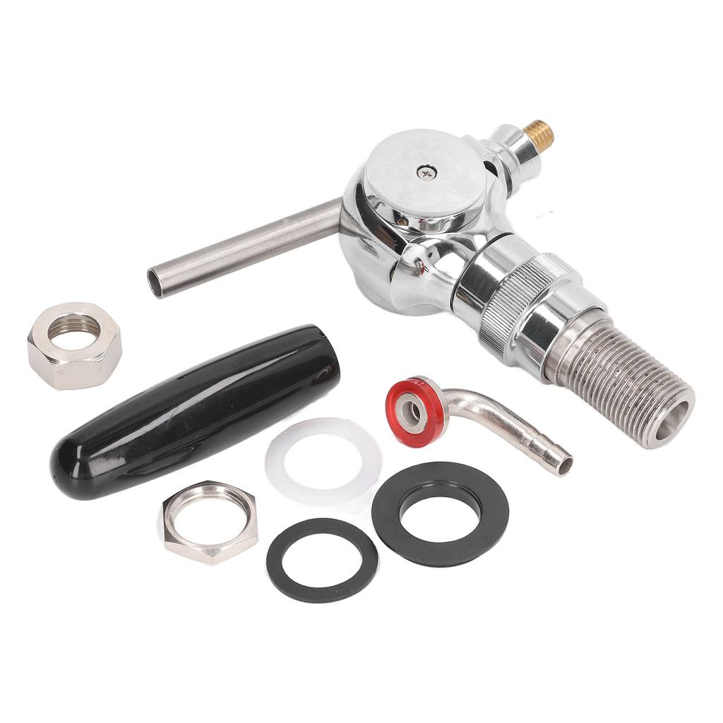 Beer Keg Tap Stainless Steel Spheroidal Flow Rate Control Beer Tap Faucet for Bar Home