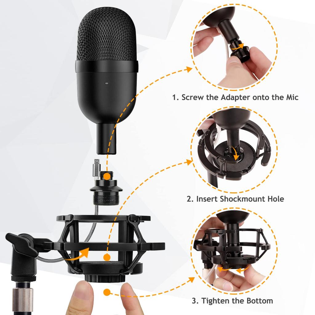 Бесшумный мини-амортизатор Razer с поролоновой ветрозащитой, антивибрационный подвесной амортизатор, держатель для микрофона, клипса, поп-фильтр для Seiren AVATAR