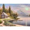 5D DIY Diamond Painting House Full Square Diamond Embroidery Sunset Picture of Rhinestone Landscape Home Wall Decor