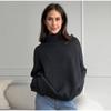 Autumn Winter Female Sweater Fashion Vintage Women Soft Warm Knitted Pullover Solid Color Loose Long Sleeve Casual Pullovers