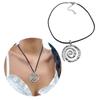 Vintage Swirl Pendant Necklace Velvets Cord Clavicle Chain Accessory Unique Gothics Style Jewelry for Women Girls