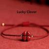 1pc Vintage Lucky Four-Leaf Clover Woven Bracelet, Holiday Gift Valentines,Mom,Mother,Mother's Day,Gift