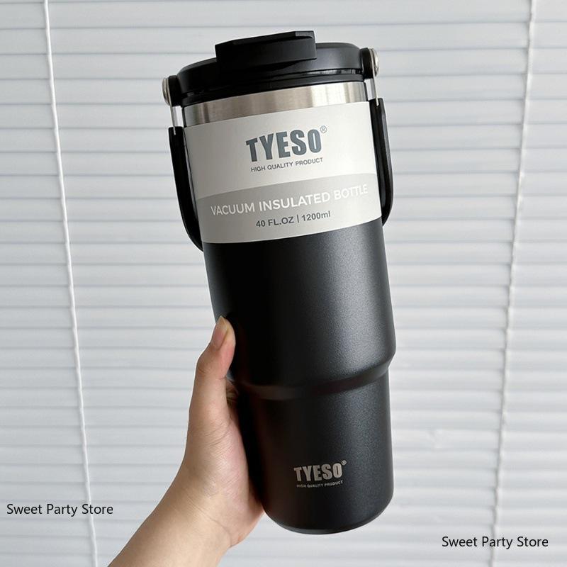 Термос-бутылка Tyeso из нержавеющей стали 600/750/900/1050/1200 мл, Автомобильная кружка для кофе, Спортивные бутылки для воды, Сохраняет холод и тепло, Термокружка