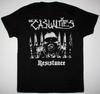 Винтаж The Casualties RESISTANCE Хлопковая Черная Футболка Унисекс Все Размеры TT52 Унисекс Футболка