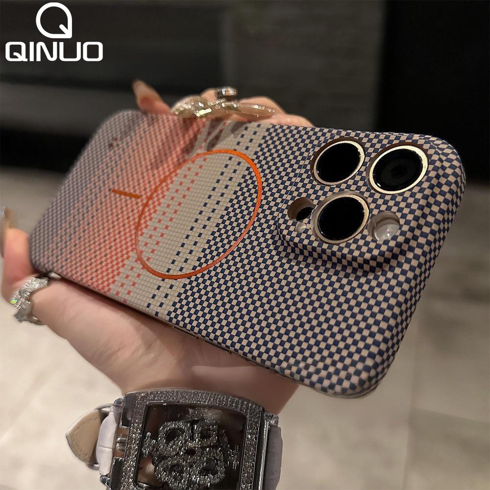 Тонкий безрамочный охлаждающий чехол из кевлара и углеродного волокна для iPhone 17 Air 16 15 14 Plus 13 12 Pro Max 11 Для Magsafe Магнитная ПК-крышка