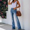 Spring and Summer New Long Jeans Pants Fashion Streetwear Casual High Stretch Flared Women's Denim Trousers